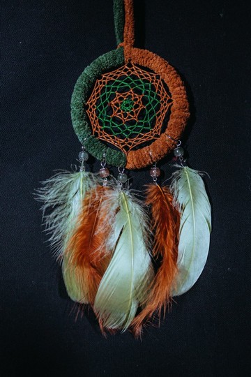 純手工捕夢網 Handmade Dreamcatcher－【半－綠咖】
