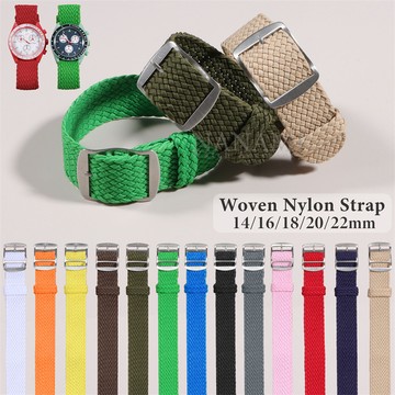 14 毫米 16 毫米 18 毫米 20 毫米 22 毫米柔軟編織尼龍錶帶通用帆布北約環織物手鍊男士女士替換腕帶
