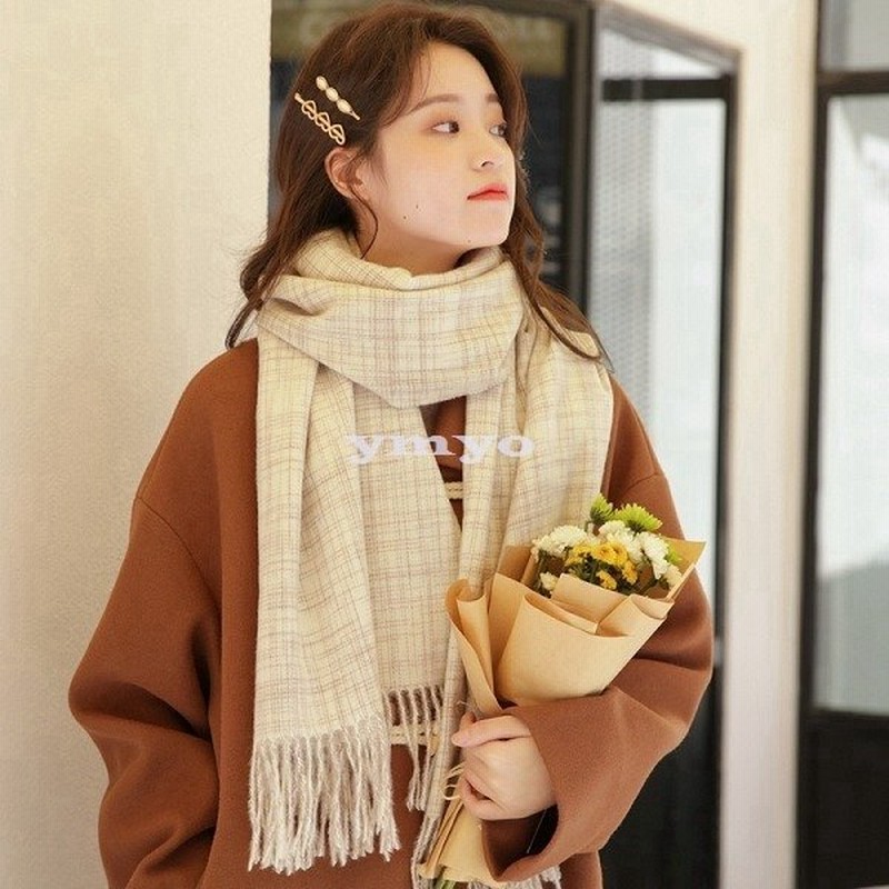 マフラーレディース 可愛いマフラー 羽織 ウォームマフラー ひざ掛け ブランケット シンプル チェック柄 ロング 秋冬長い 巻き物 タッセル 防寒温かいscarf1513 通販 Lineポイント最大0 5 Get Lineショッピング