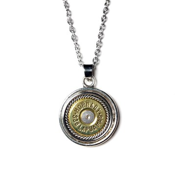 Bullet .338 真實狙擊槍子彈項鍊（復古金屬質感潮牌潮流潮男特殊造型創意手工特別項鏈潮項鍊 男生男性男士中性 男