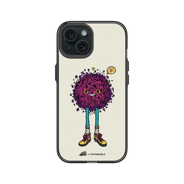 iPhone 15 Clear 酷墨灰 - Ted Leonid Melendres - Fuzzy Head 大頭怪獸