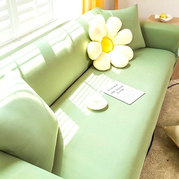 涼感新科技彈力冰絲全包式沙發套  單人適用  抹茶綠  1件