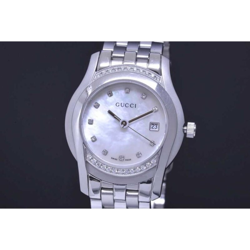 グッチ 5500L ブラック文字盤 ダイヤ グッチ 5500L Gクラス ダイヤ