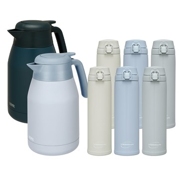 【THERMOS膳魔師】保溫壺1500ml+【THERMOcafe' 凱菲】保溫瓶600ml*2優惠組