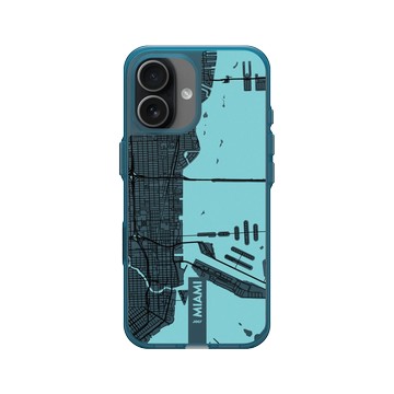 iPhone 17 Clear (相機按鈕) 夜幕藍 - JOCR - Miami (Black Logo)