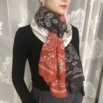 東大門ins風 棉麻圍巾 保暖圍巾 披肩(Y047)