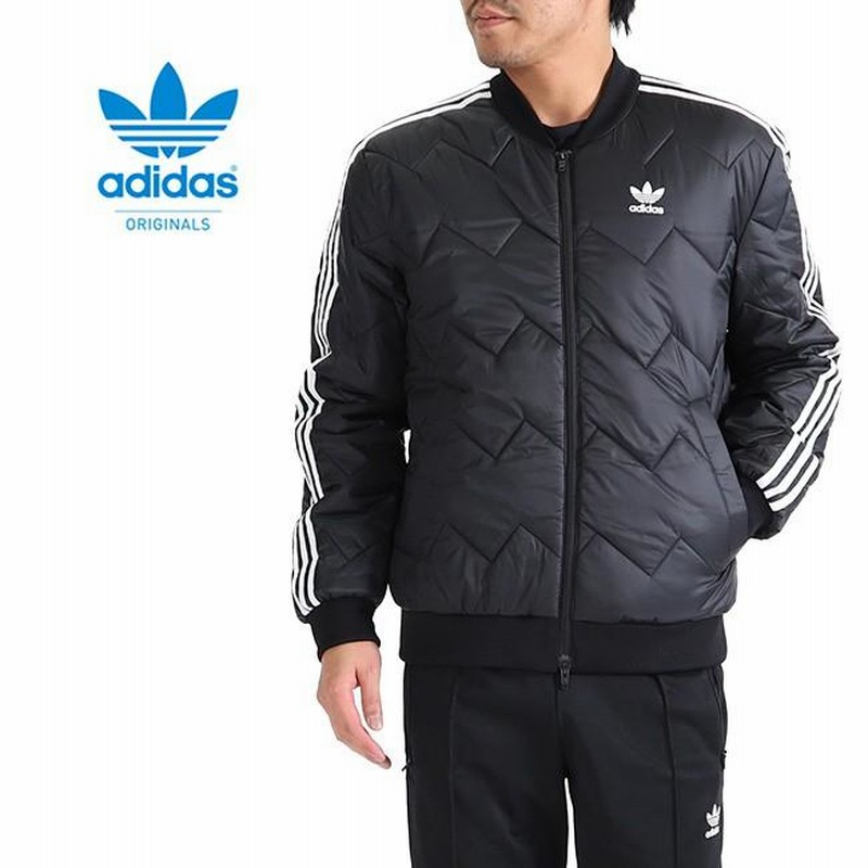 レディースパファージャケット【大きいサイズ】adidas★ダウンジャケット★キルティングジャケット★黒★XL