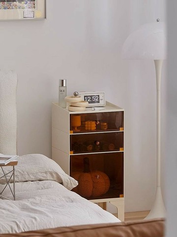 免運 可開票 北歐移動收納櫃家用ins床頭櫃創意簡約現代臥室小櫃子時尚儲物櫃 快速出貨DDD1111