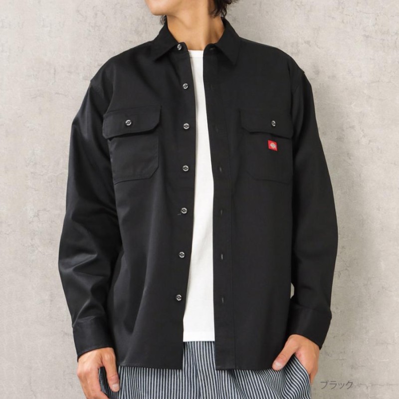 Dickies ディッキーズ 長袖シャツ メンズ ツイル レギュラーカラー ...