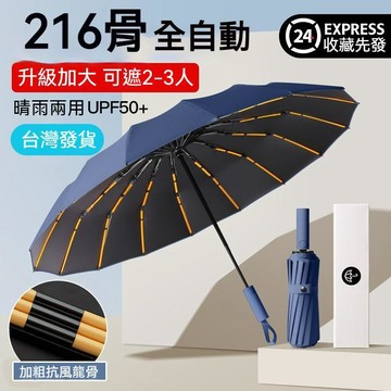 台灣發貨🔥24骨雙龍骨自動折疊傘 抗風遮陽傘 晴雨兩用 加厚骨架 自動開收雨傘 黑膠防曬UPF50 抗風防曬 黑膠防曬