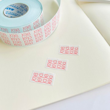 捲捲愛心標籤貼紙