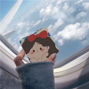 鏡子化妝圓形鏡家用小型號ins風可愛女隨身便攜迷你手持拿定制男
