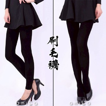 AMICA 韓國 QDA 刷毛襪 黑色 1件入 款式可選 保暖 刷毛 褲襪 內搭【小髮廊】DS028327