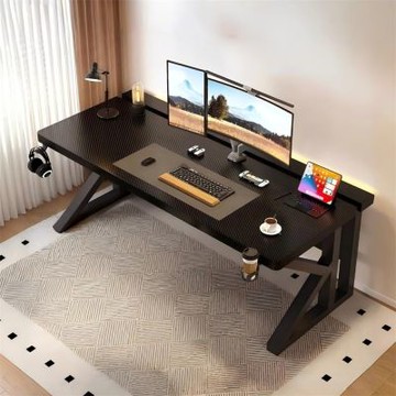 【匠俱】電腦桌120x75x75cm(家用實木書桌 臺式辦公桌 可裝機械臂二段式電競桌子-需DIY)