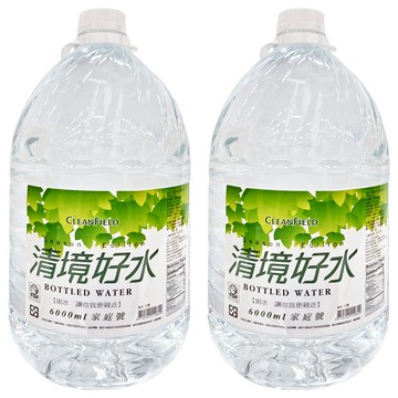 清境好水 6L 大容量包裝飲用水  2桶