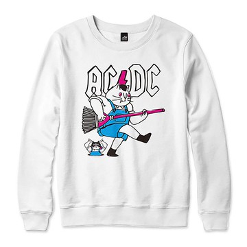 ACDC - 大學T - 白