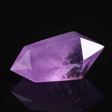 烏拉圭雙尖紫水晶擺件 原礦水晶辦公擺飾品 送證書