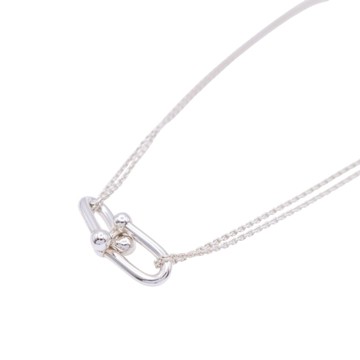 Tiffany & Co 蒂芬妮 925純銀 HardWear 大號雙重扣環 項鏈 63104337 【二手名牌BRAND OFF】