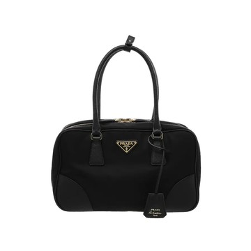 PRADA 1BB115 1978 RE-EDITION 尼龍拼接皮革保齡球包 / 中號