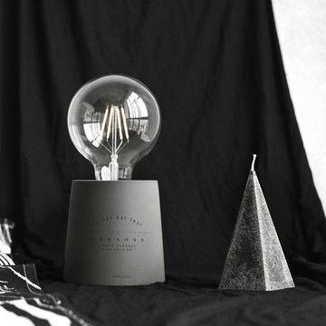 oroliving推薦原創北歐極簡混凝土水泥臺燈幻彩燈泡裝飾氛圍燈