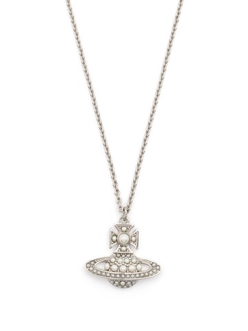Vivienne Westwood - Luzia pendant necklace - women - Pearl/Platinum/Brass - One Size - Silver