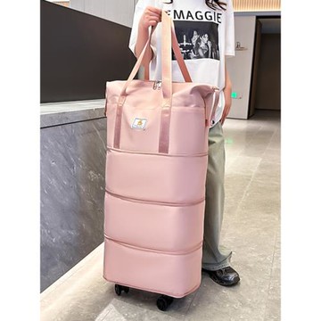 旅行包女帶滑輪輪子萬向輪輕便折疊大容量行李箱拉桿的收納袋超大