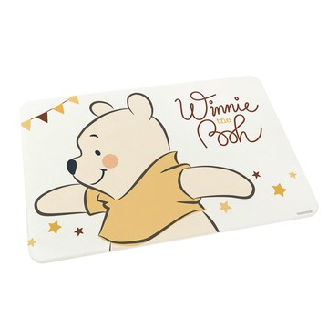 台灣製造 正版授權 迪士尼 珪藻土吸水地墊-快樂維尼60*40*0.9cm_廠商直送