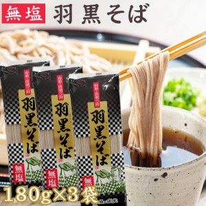 そば 羽黒そば 3袋 540g (180g×3) 6人前 無塩 山形県 出羽三山名物 お試し 送料無料 メール便 ネコポス [羽黒そば180g×3袋 BM] 即送