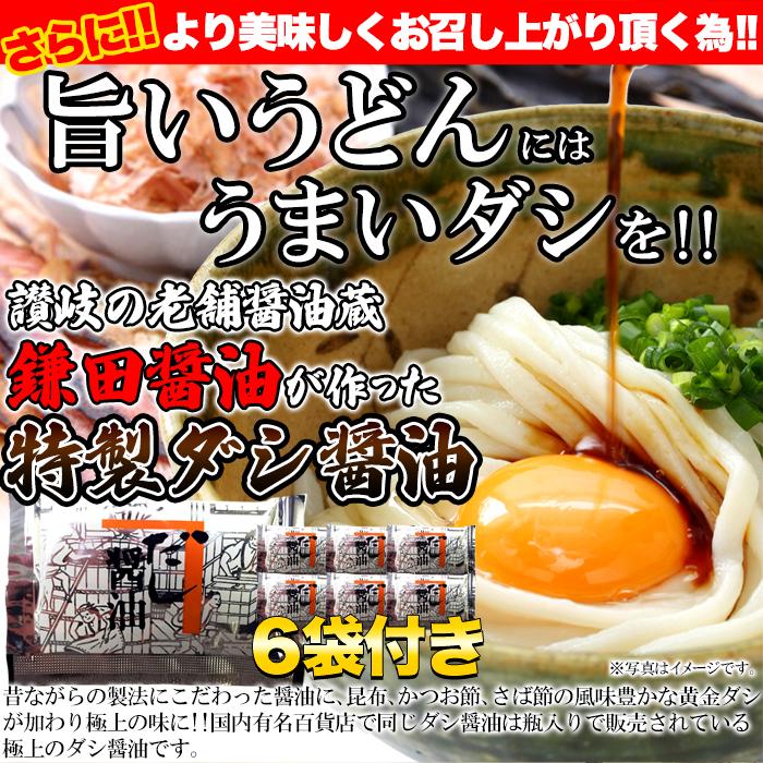 鎌田醤油特製ダシ醤油6袋付き!!讃岐うどん6食分600g（300g×2袋）