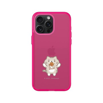 iPhone 15 Pro Max Clear 粉漾桃 - 柴語錄 Shiba Says - 鯛魚燒一口吞
