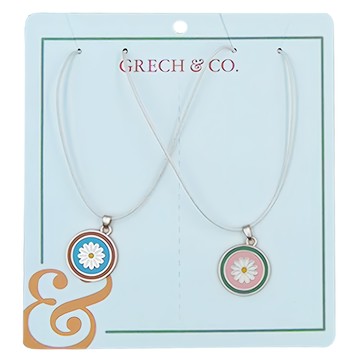 Grech&Co 項鍊二入組 樣式:花朵  12 x 13 x 0.2cm