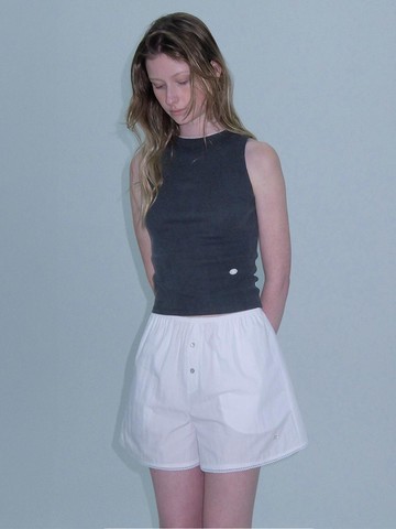 LACE TRUNK SHORTS [WHITE]