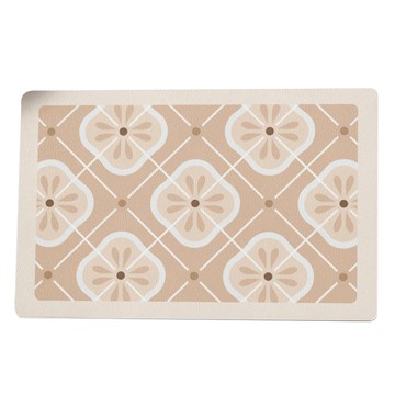 防水防油隔熱皮革餐墊  奶茶花磚  30 x 45cm  1個