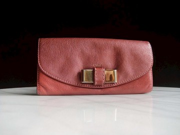 【老時光 OLD-TIME】早期二手老包西班牙製CHLOE長皮夾