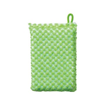 日本【MAMEITA】易起泡凹凸菜瓜布 粉 二入組