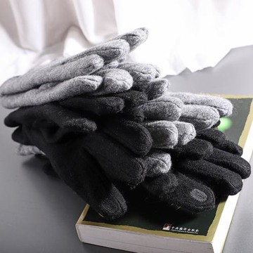 澳洲美利奴羊毛材質！情侶款冬季新品防寒保暖可觸屏純色五指手套