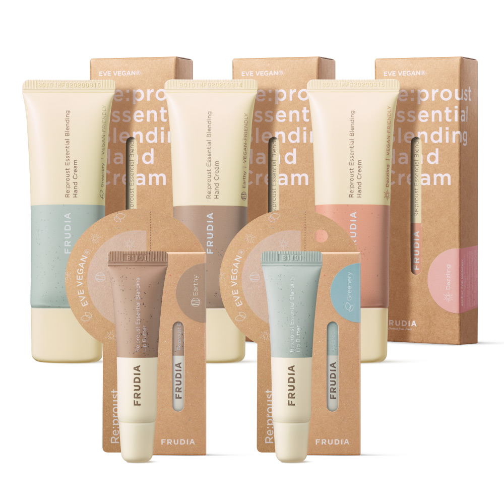 ‍FRUDIA 自然而然 植萃精油護手霜+護唇膏各1入組合