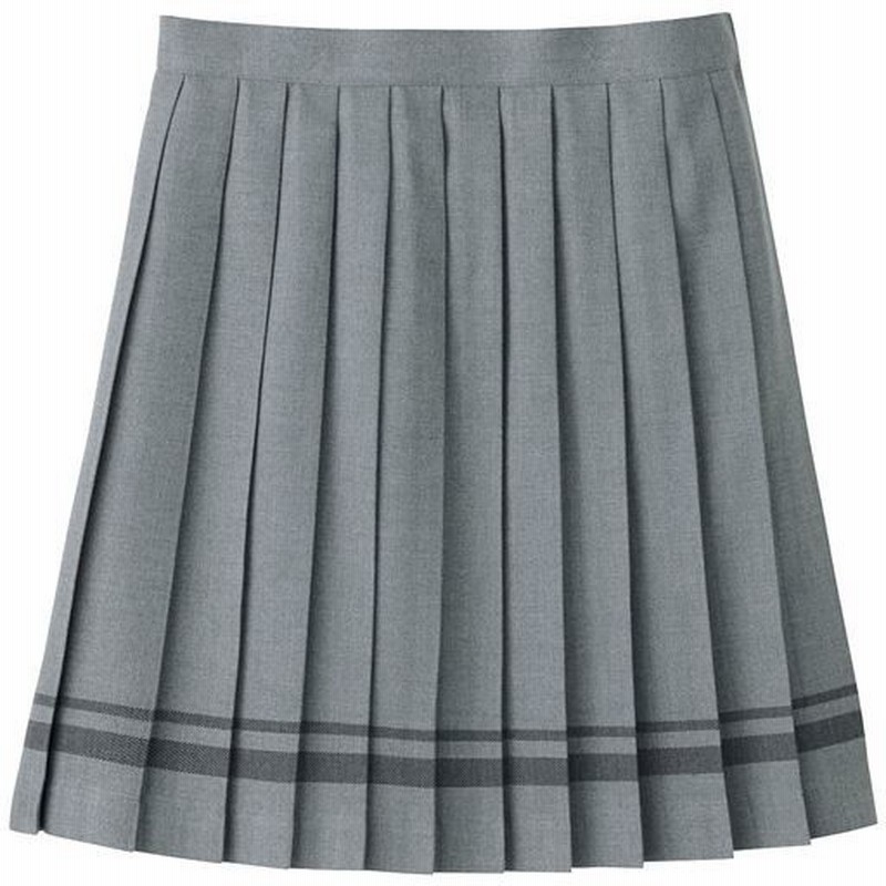 日本製ライン入りプリーツスカート 洗濯機ok スクール 制服 グレー 67 総丈45cm 通販 Lineポイント最大get Lineショッピング