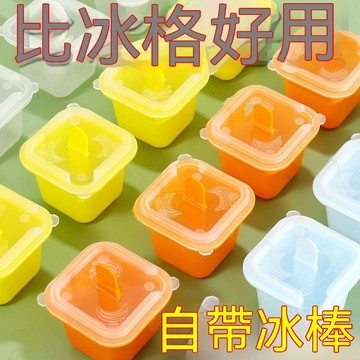 ✅嚴選凍冰塊模具 一口夏天冰格 製冰袋 冷凍分裝盒 冰棒 百變小冰格帶冰棒 冰格模具 帶蓋大冰塊盒 製冰盒 食品級