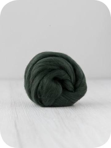 義大利托斯卡尼-19M美麗奴羊毛 DM115冷杉｜50g｜DIY手作/羊毛氈材料/文創