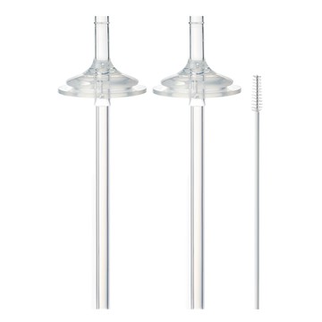 hibee 吸管替換組 吸嘴*2個+吸管*2支+吸管清潔刷*1支  透明色  2組