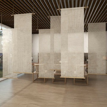 免運附發票 新款中日式麻繩隔裝飾斷掛簾亞麻紗升降屏風卷簾茶室大廳電動窗簾 快速出貨PPP1111