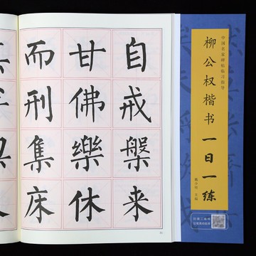 柳公權楷書一日一練 精選楷書結構筆法筆畫教程 精選書法毛筆字帖佳作書籍 初學成人創作范本文房四寶