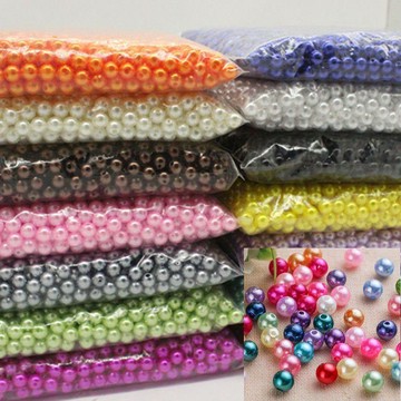 💫臺灣直出💫6-12mm ABS雙孔仿珍珠DIY手工材料串珠女飾品配件散珠彩色珍珠