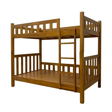 【KIKY】柯博文實木雙層床架3件組 外宿租屋推薦款(雙層床+床墊X2)