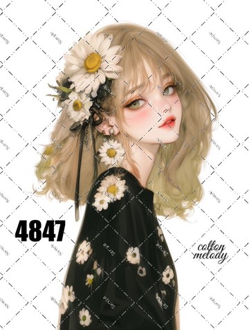 original sticker no.4847 人物貼紙 原創貼紙 原創人物貼紙 裝飾貼紙 cotton melody