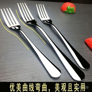 📣免運🔥臺灣出貨🔥410網紅創意無收毛邊不銹鋼叉子西餐牛排叉成人餐叉餐具家用叉子