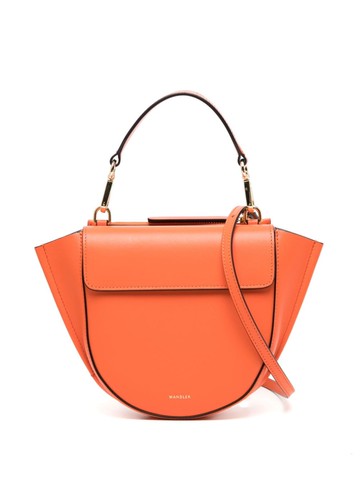 Wandler - Hortensia engraved-logo leather tote bag - women - Leather - One Size - Orange