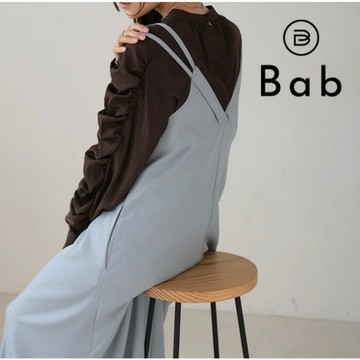 現貨🇯🇵Bab 秋冬新款 2Way V型設計細肩休閒連衣裙 洋裝 長裙 日系穿搭 冬天女裝