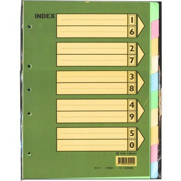 【文具通】TON CHUNG 同春 A4 十段 分段 隔頁紙 171 P1100633【APP滿額下單10%點數(單一帳號最高5000點)】1/31止